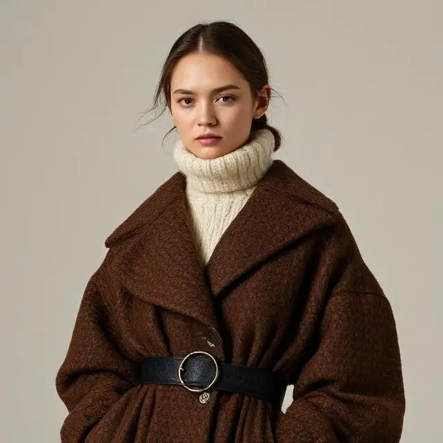 Model wearing a key piece from the Autumn/Winter 2025 collection