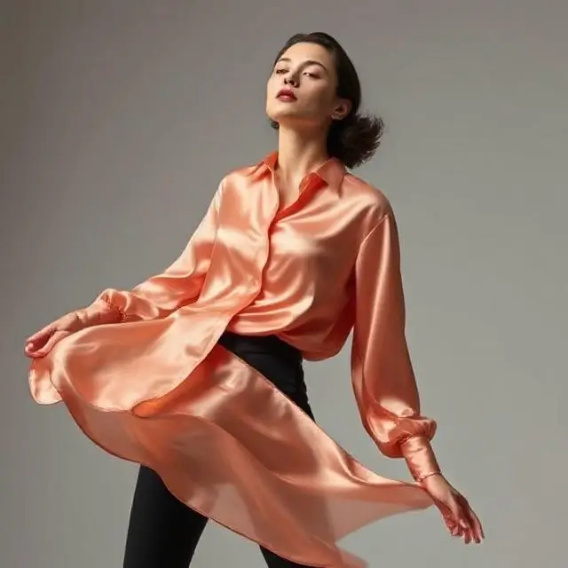 The fluid grace of a silk blouse