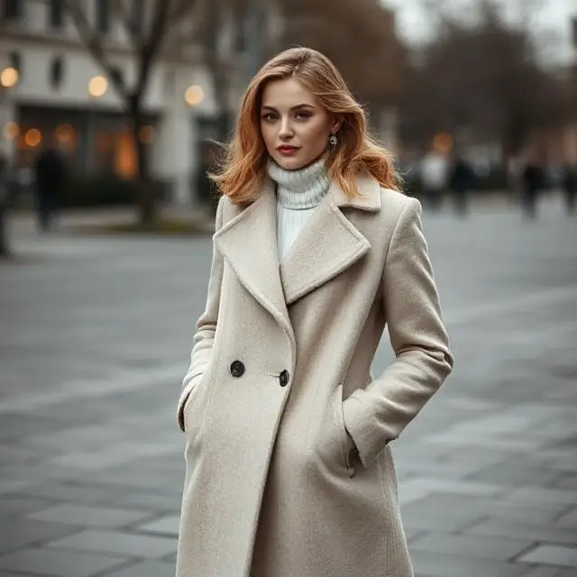 Woman in an elegant coat