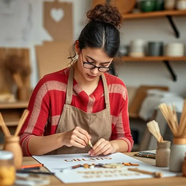 A person thoughtfully engaging with their craft