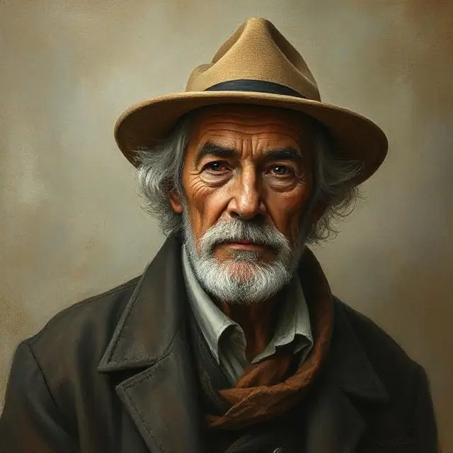 Artistic portrait representing timeless character