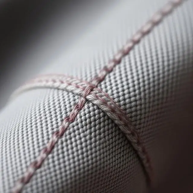 Detail of a strong, perfect seam representing quality