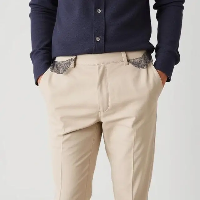 Classic Cotton Chinos in Stone