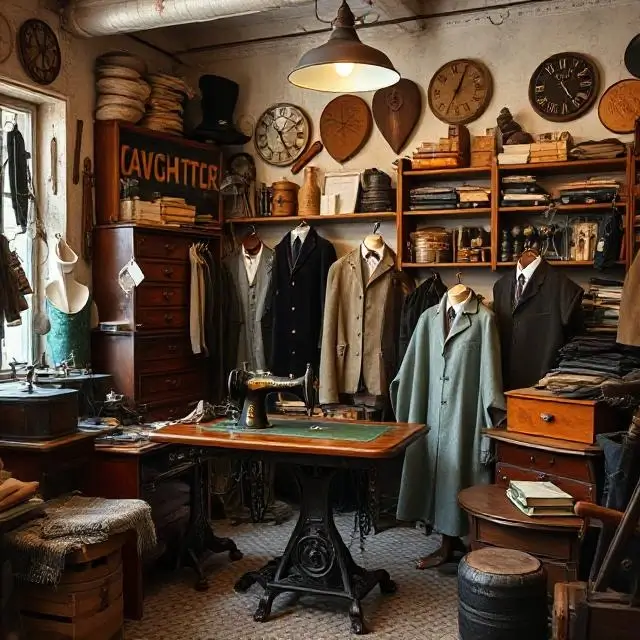 Vintage tailor's workshop